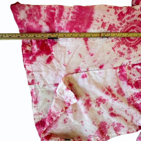 Stussy Mens Tie Dye Button Front Shirt Size L Allover Print Pink Streetwear - Picture 8 of 8